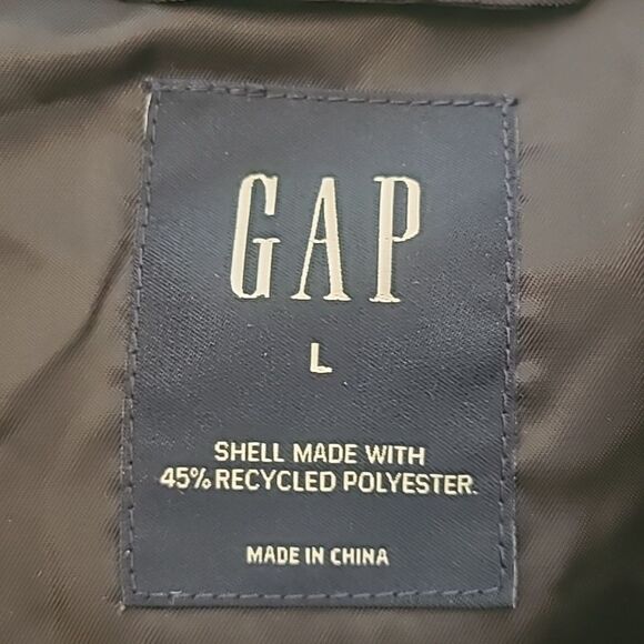 Gap Puff Sleeve Cropped Wool Shirt Jacket Black White Plaid Size L - Picture 11 of 15